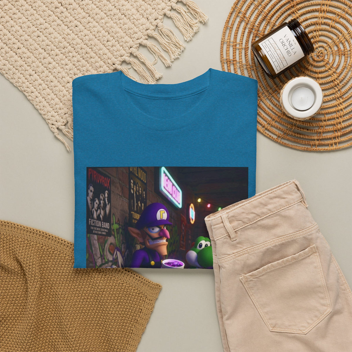 Waluigi, Yoshi, And Dry Bones Leanin' Chill Tee