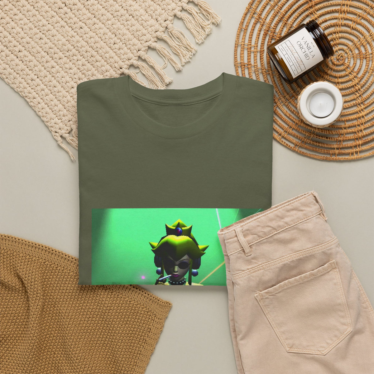 Princess Peach DJing And Smoking Tee