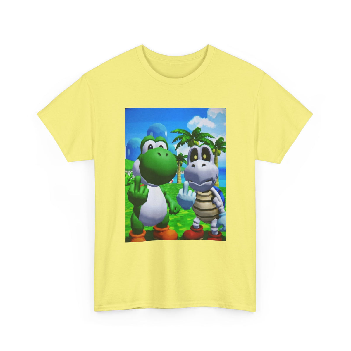 Yoshi And Dry Bones Flipping The Bird Tee