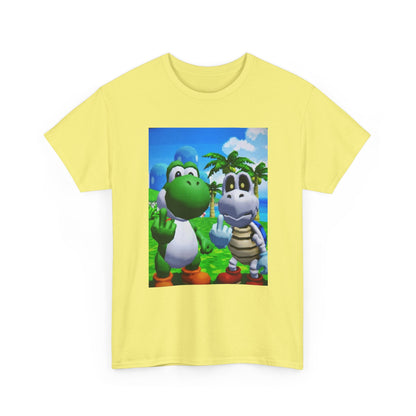 Yoshi And Dry Bones Flipping The Bird Tee