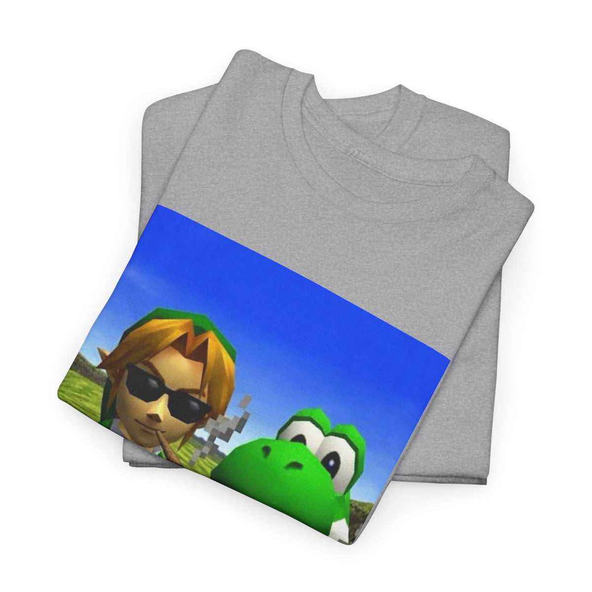 Link And Yoshi Flipping Off The World