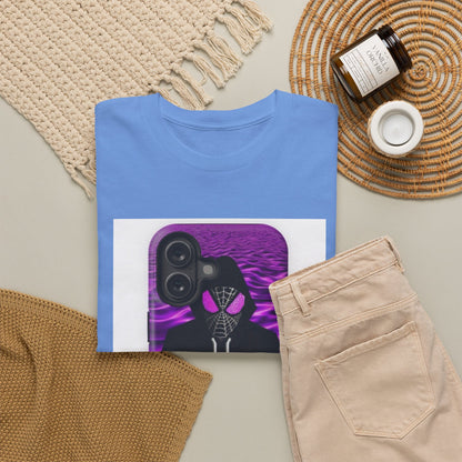 Pixelated Web-Slinger Holding Purple Drink Tee