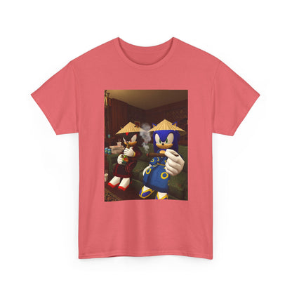 Sonic And Shadow Chilling And Smoking Tee (Design 5)