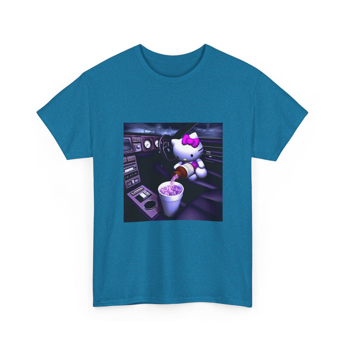 Hello Kitty Pours Lean In Car Tee