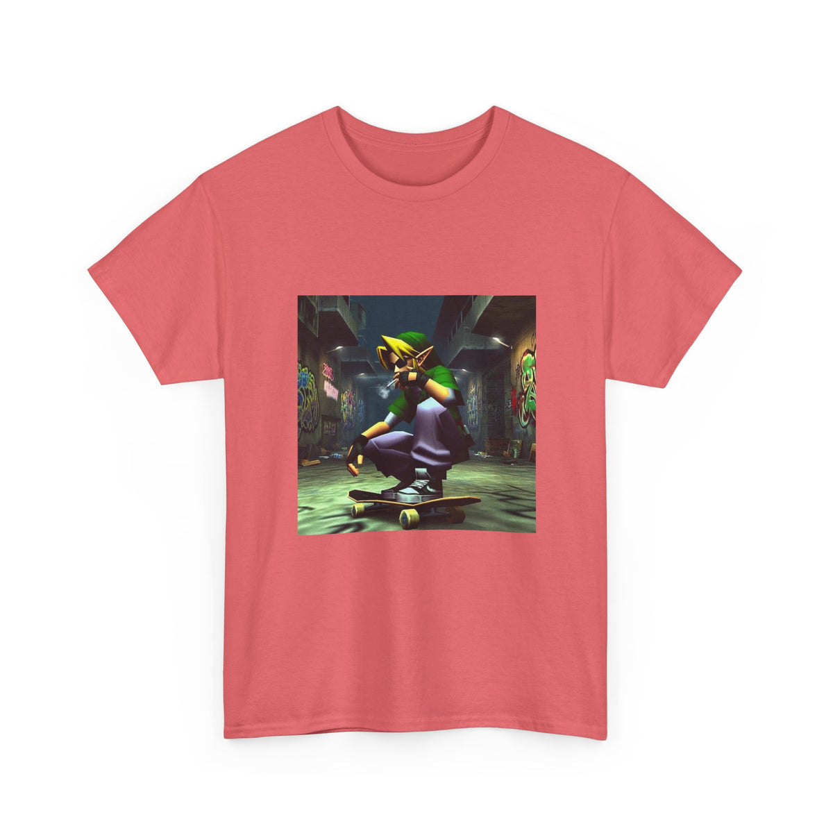 Street Link Smoking On Skateboard Tee