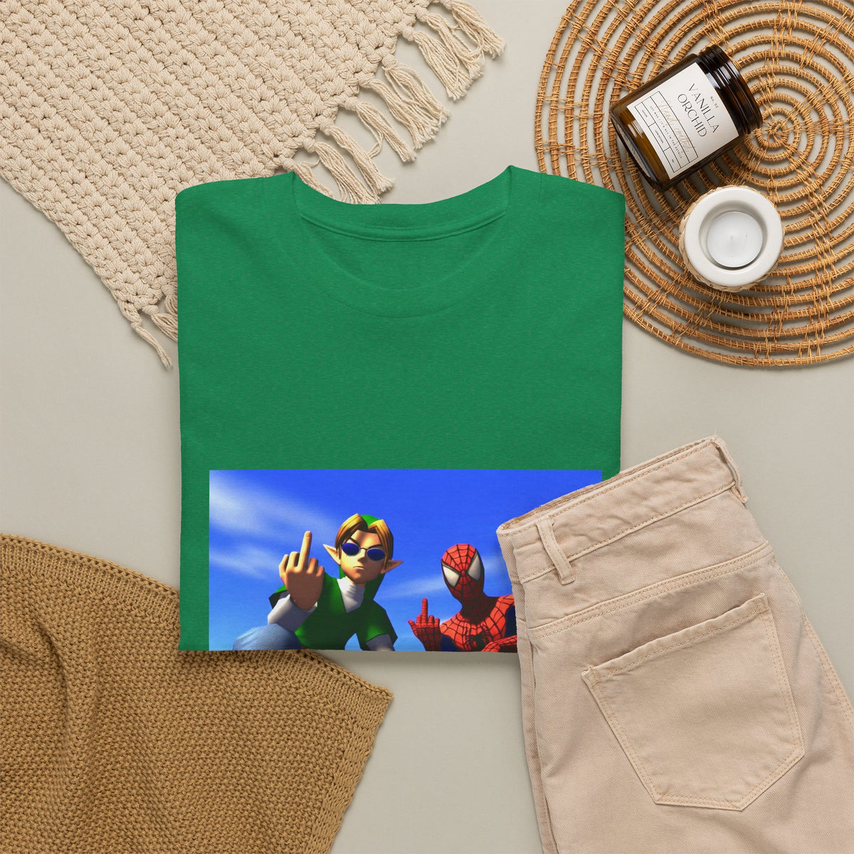 Link And Spider-Man Flipping The Bird
