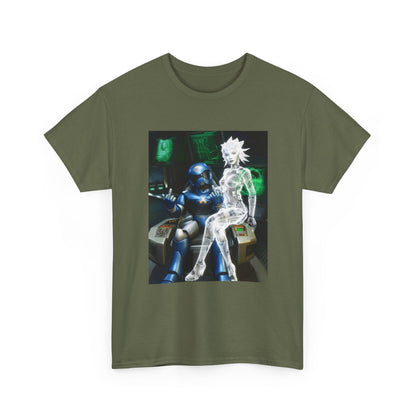 Cyborg & Hologram Flipping The Bird Tee