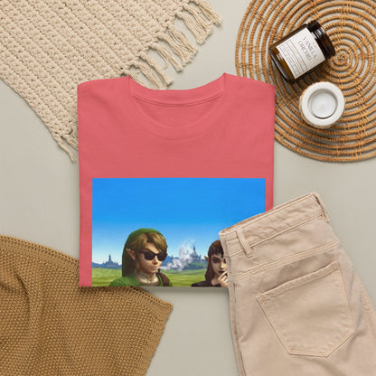 Link And Zelda Chilling With Cigars