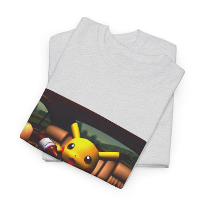Pikachu Pouring Lean In Car Tee