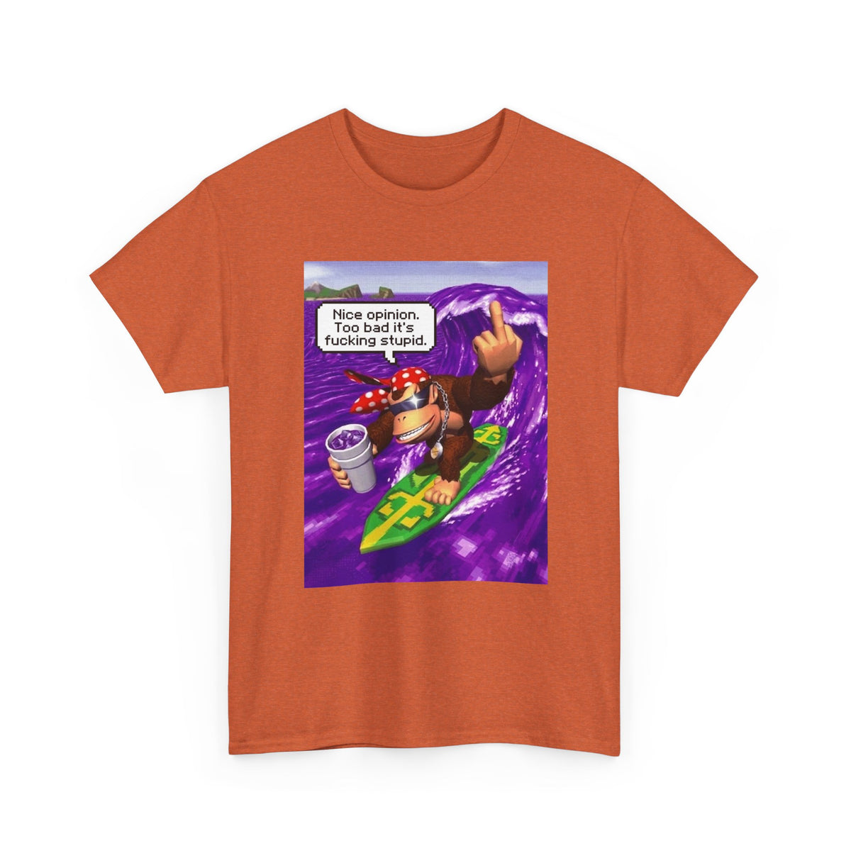 Donkey Kong Surfing Purple Wave Middle Finger