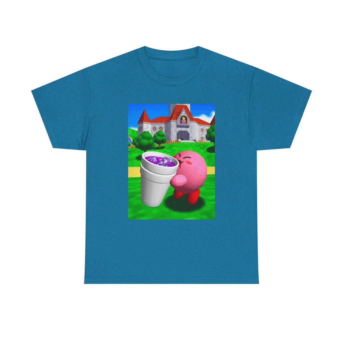 Kirby Sipping Purple Drank In Princess Peach's Castle
