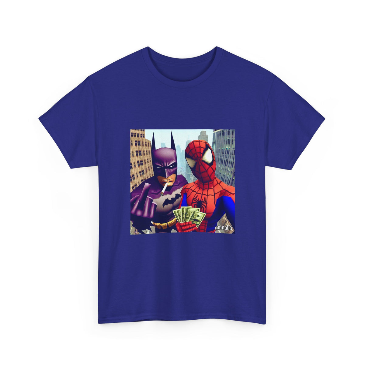 Batman Smoking, Spidey With Stacks Tee