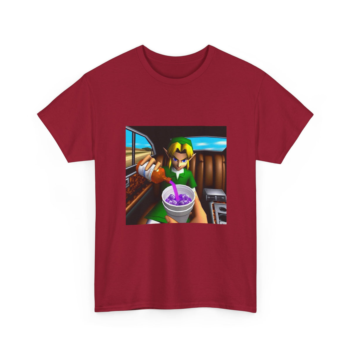 N64 Link Pouring Purple Lean Tee