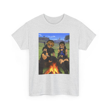 Dark Link And Dark Zelda Chilling Campfire Tee