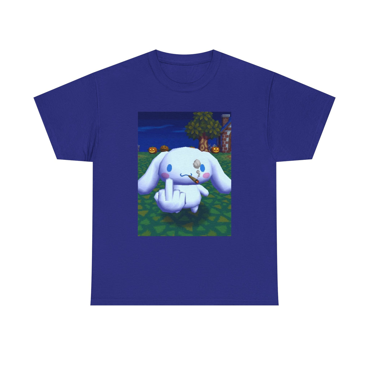 Cinnamoroll Smoking Blunt Flipping Bird Tee