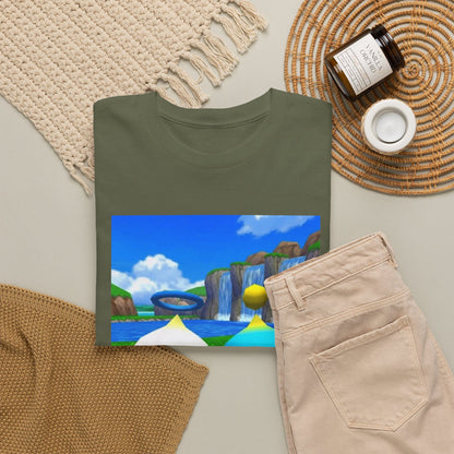 Chao Flipping Off On Green Hills Tee