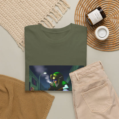 Skater Link Smoking In Dark Alley Tee
