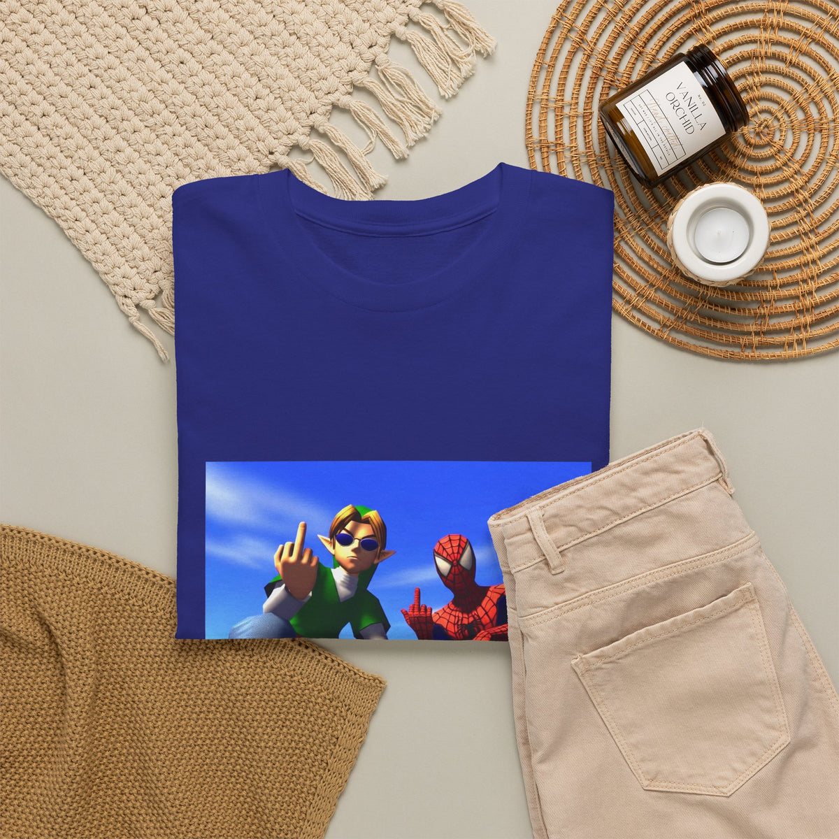 Link And Spider-Man Flipping The Bird