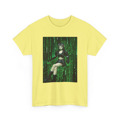 Cyberpunk Elf Queen In The Matrix City Tee
