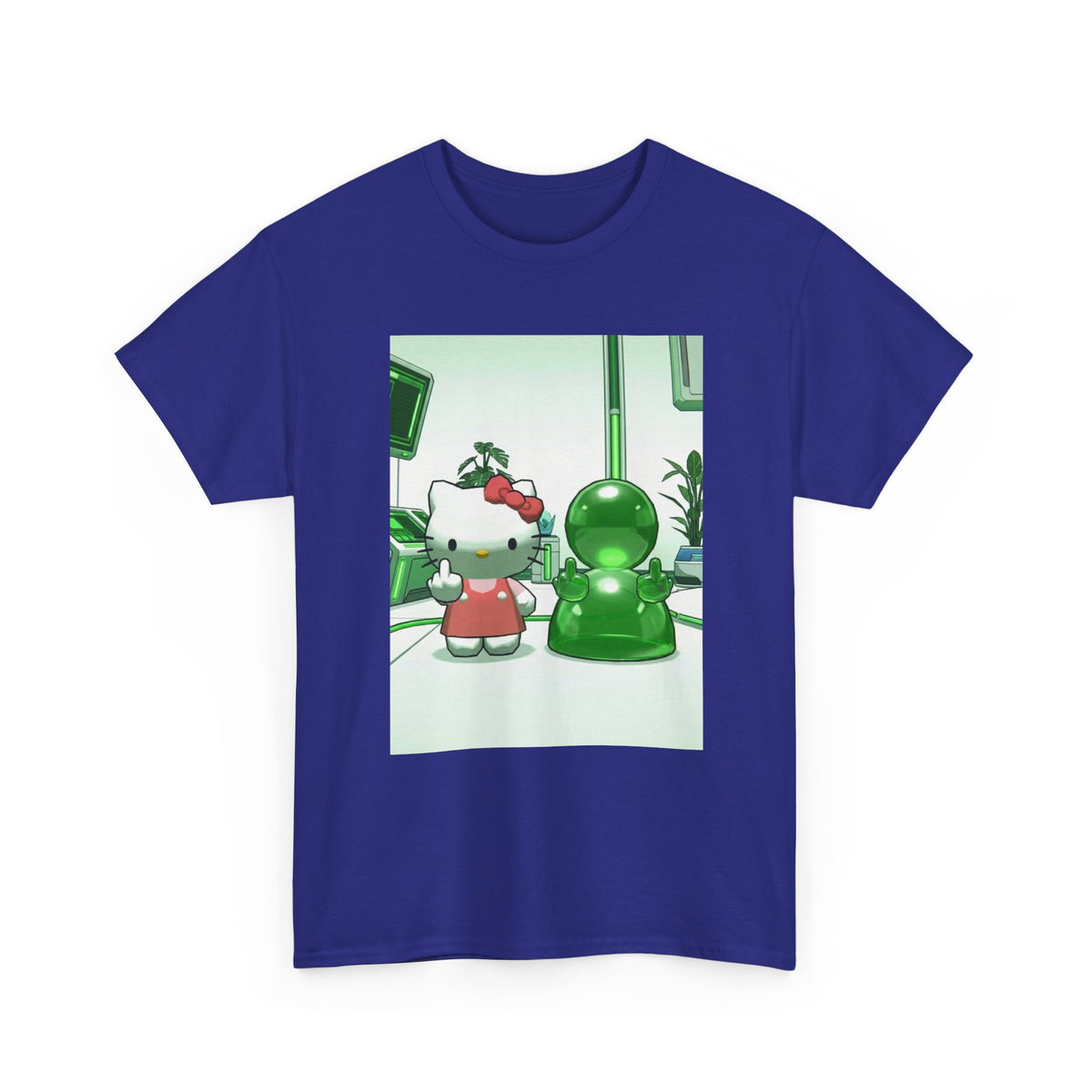 Hello Kitty And Blob Giving The Finger Tee