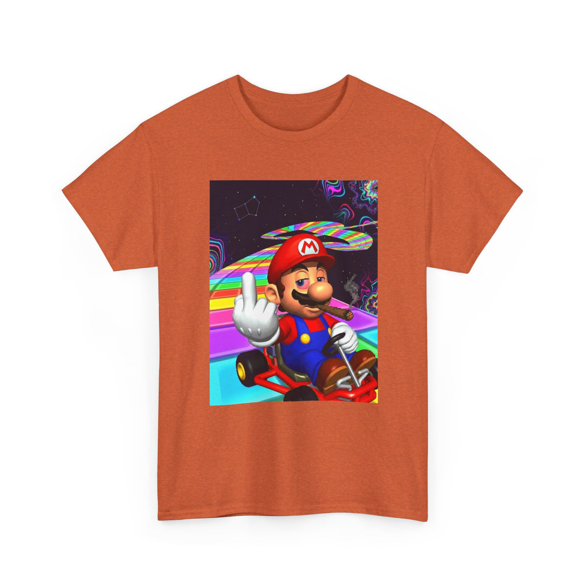 Stoned Plumber Flipping Off On Rainbow Road