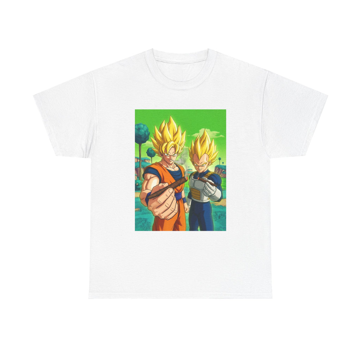Goku And Vegeta Sharing A Smoke