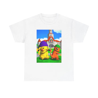 Pikachu And Charmander Chilling At Peach's Castle Tee