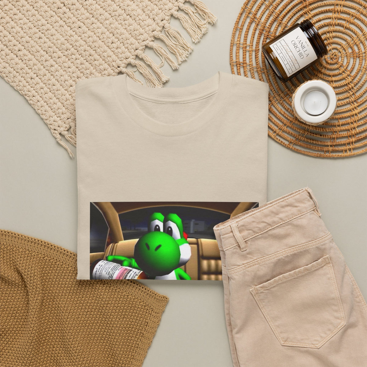 Yoshi Pouring Lean In Car Tee