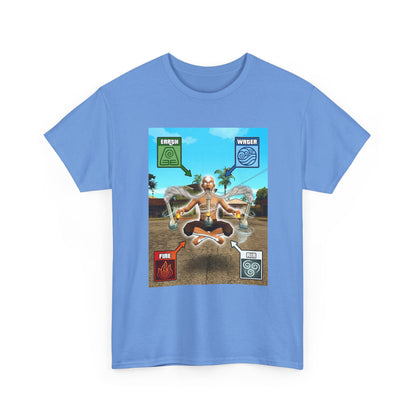 Meditating Avatar Bending All Elements Tee
