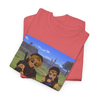Dark Link And Dark Zelda Chilling Campfire Tee