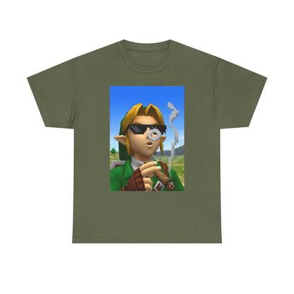 Pixelated Link Smoking With Deal With It Glasses