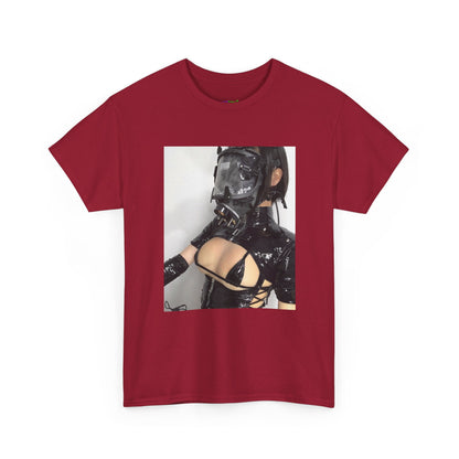 Figure Wearing Gas Mask Tee