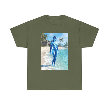 Cortana On Tropical Beach Tee