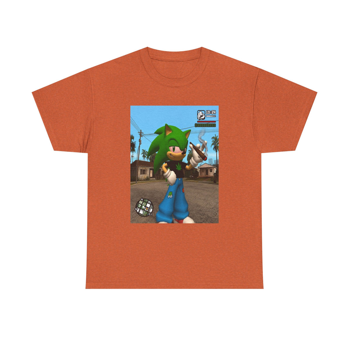 Green Hedgehog Blazin' In San Andreas Tee