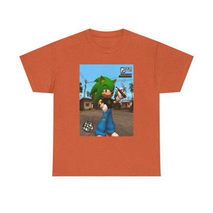 Green Hedgehog Blazin' In San Andreas Tee