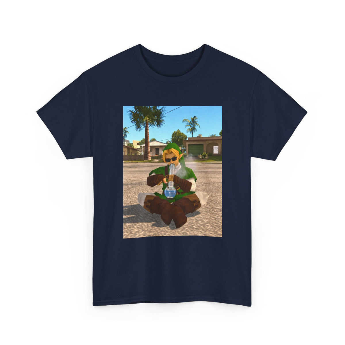 Stoner Link Taking A Bong Hit Tee
