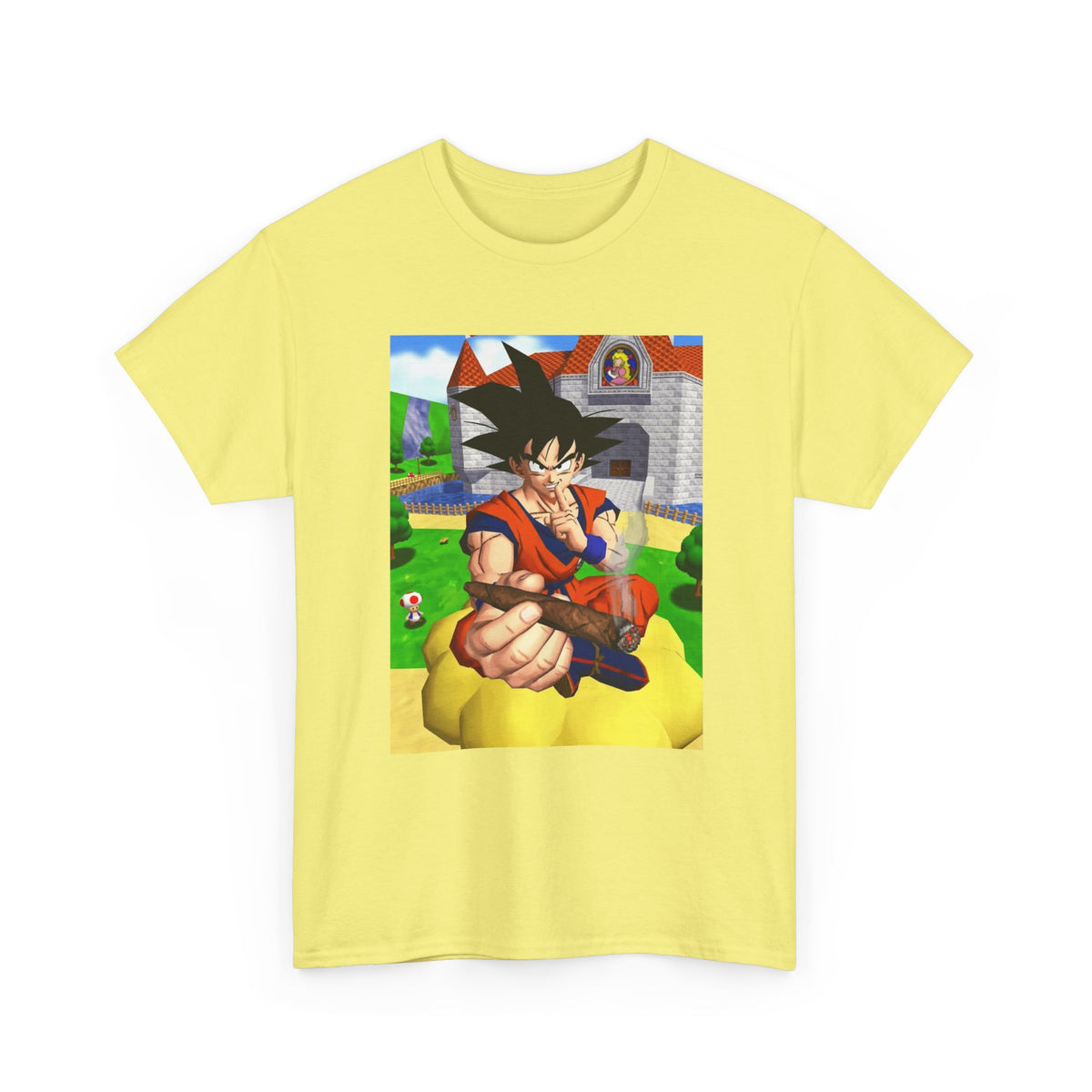 Goku Blazing On Nimbus At Mushroom Kingdom