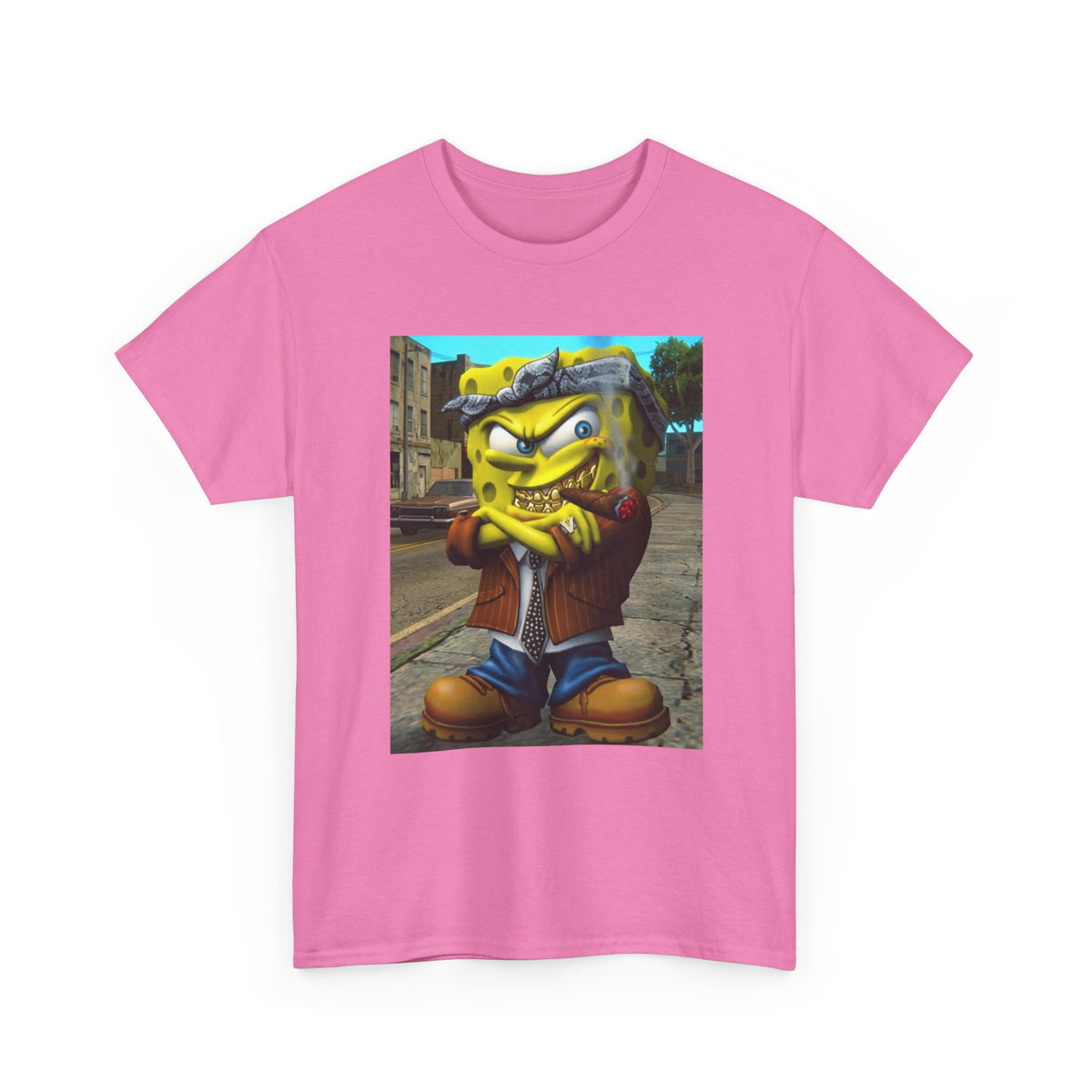Thug Spongebob Smoking On The Streets