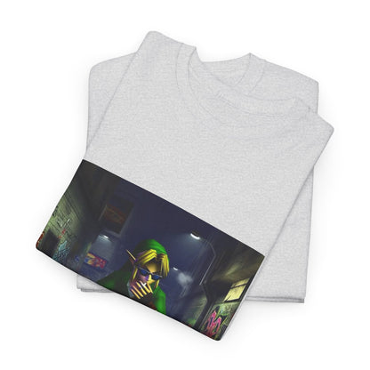 Edgy Link Smoking On Skateboard
