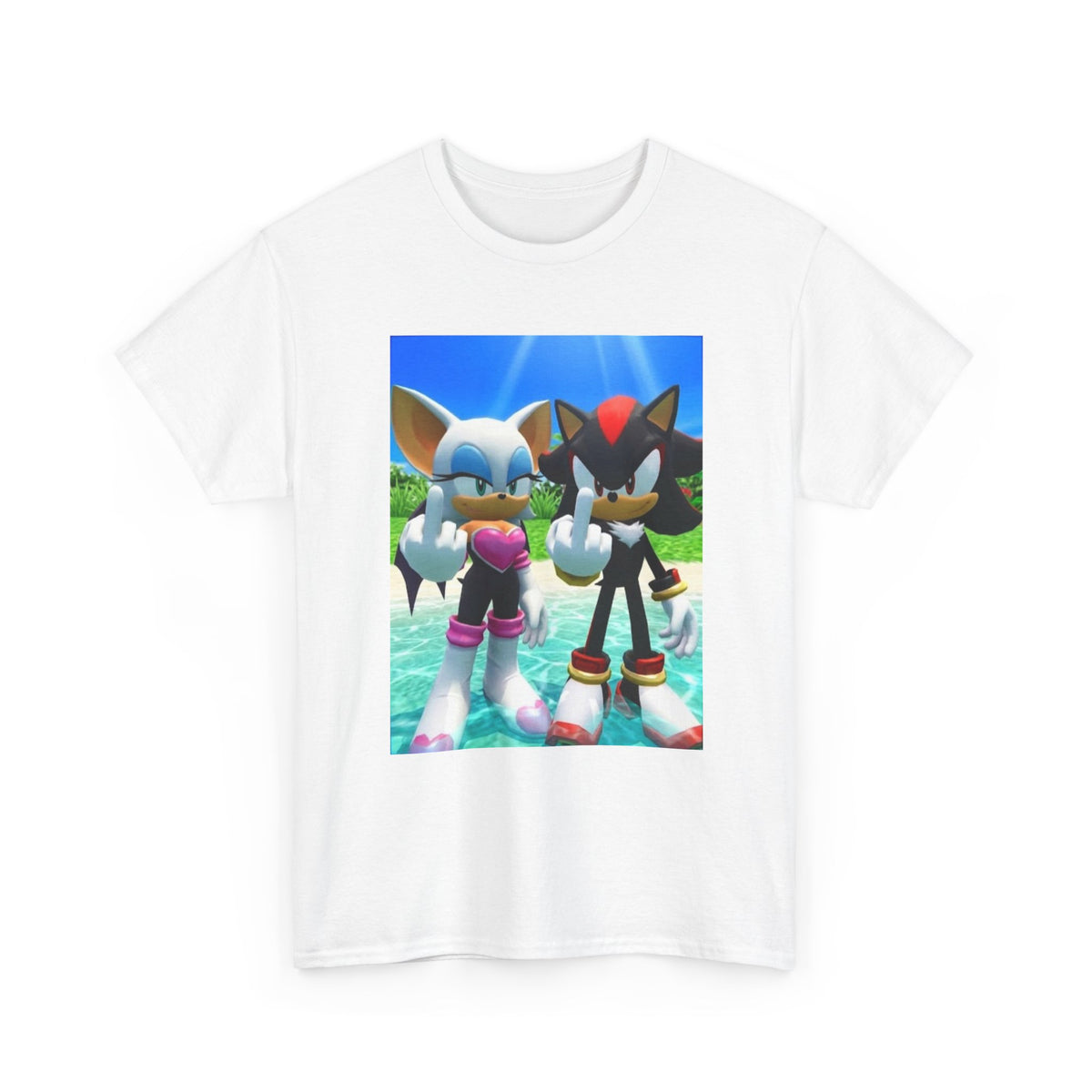 Rouge And Shadow Flipping The Bird Tee (Design 4)