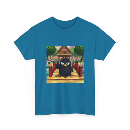 Grumpy Black Bird Flipping Off Tee