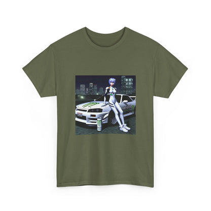 Anime Girl With Car And Energy Drink