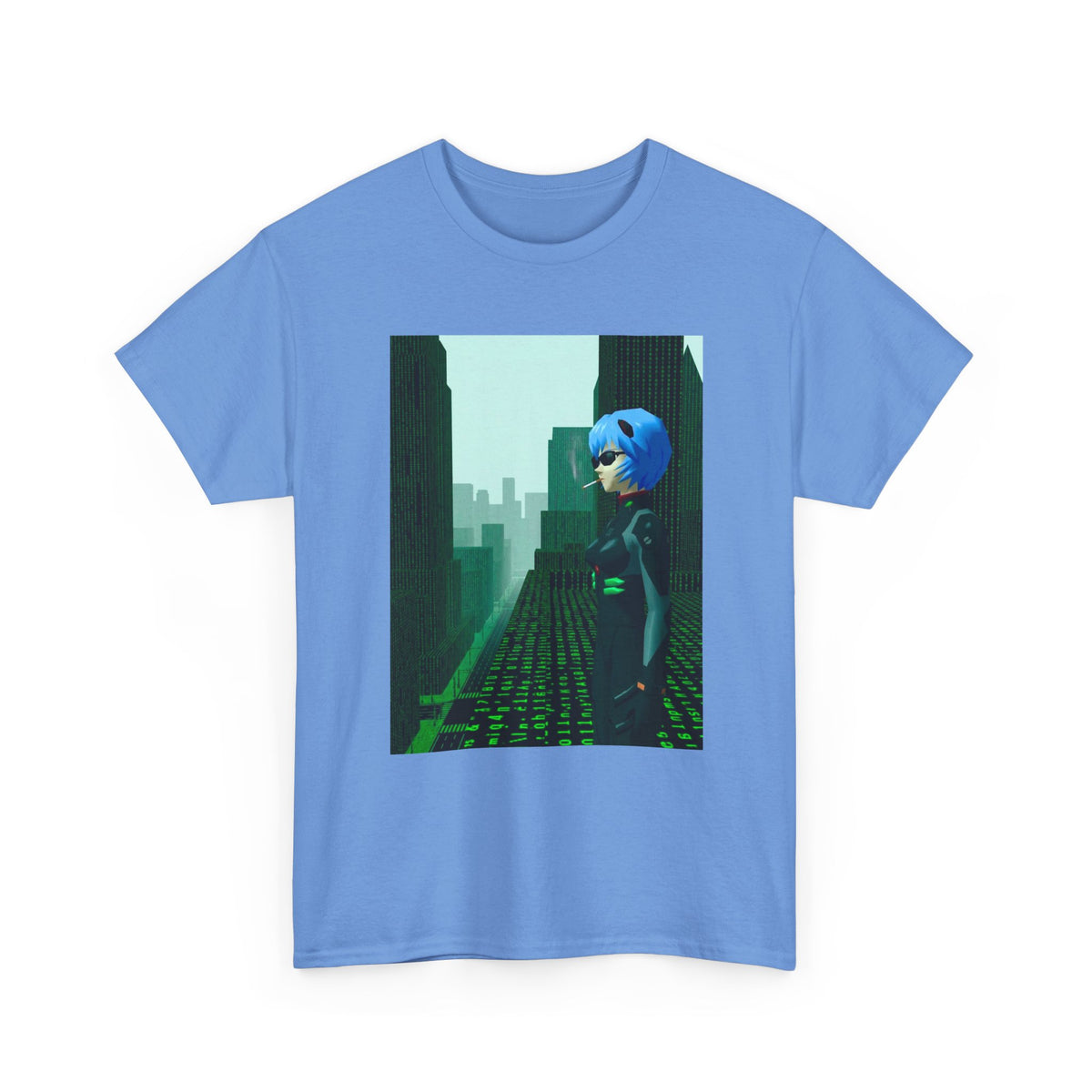 Neon Genesis Smoking Anime Girl Matrix Tee