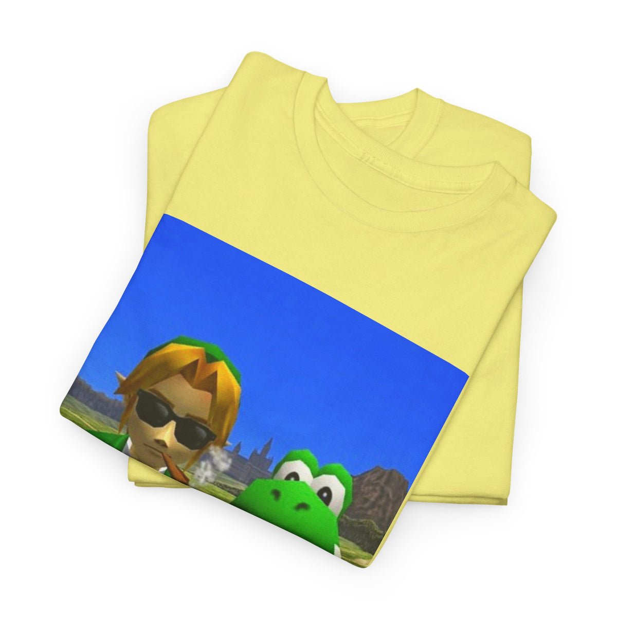 Link And Yoshi Smoking With Attitude