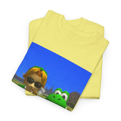 Link And Yoshi Smoking With Attitude