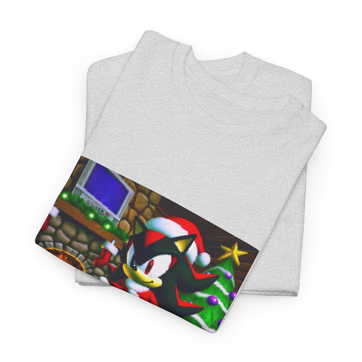 Shadow The Hedgehog Christmas Drip Tee