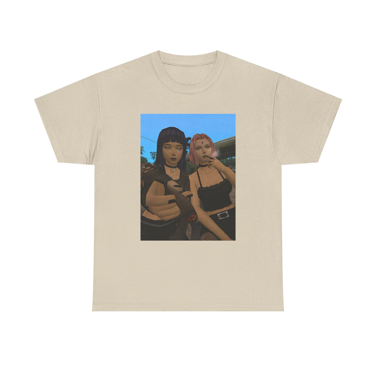 Goth Gamer Girls Sharing A Blunt Tee