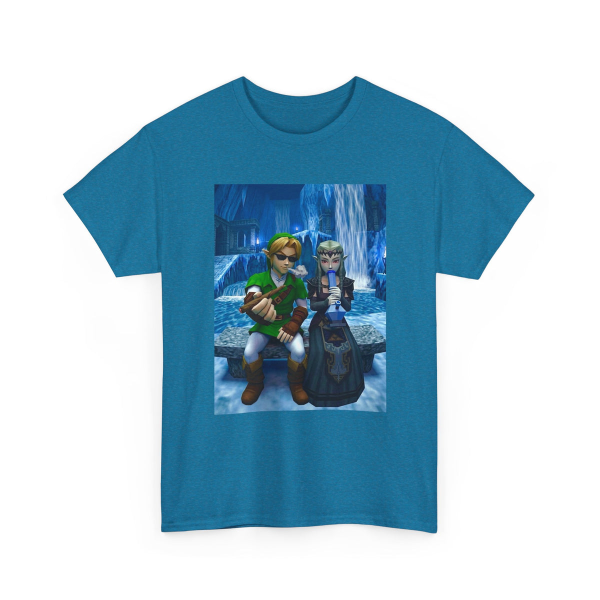 Stoner Link and Zelda Chillin' in Zora's Domain
