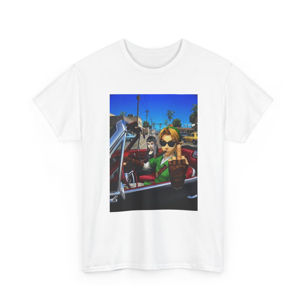 Link Flipping The Bird In Convertible Tee