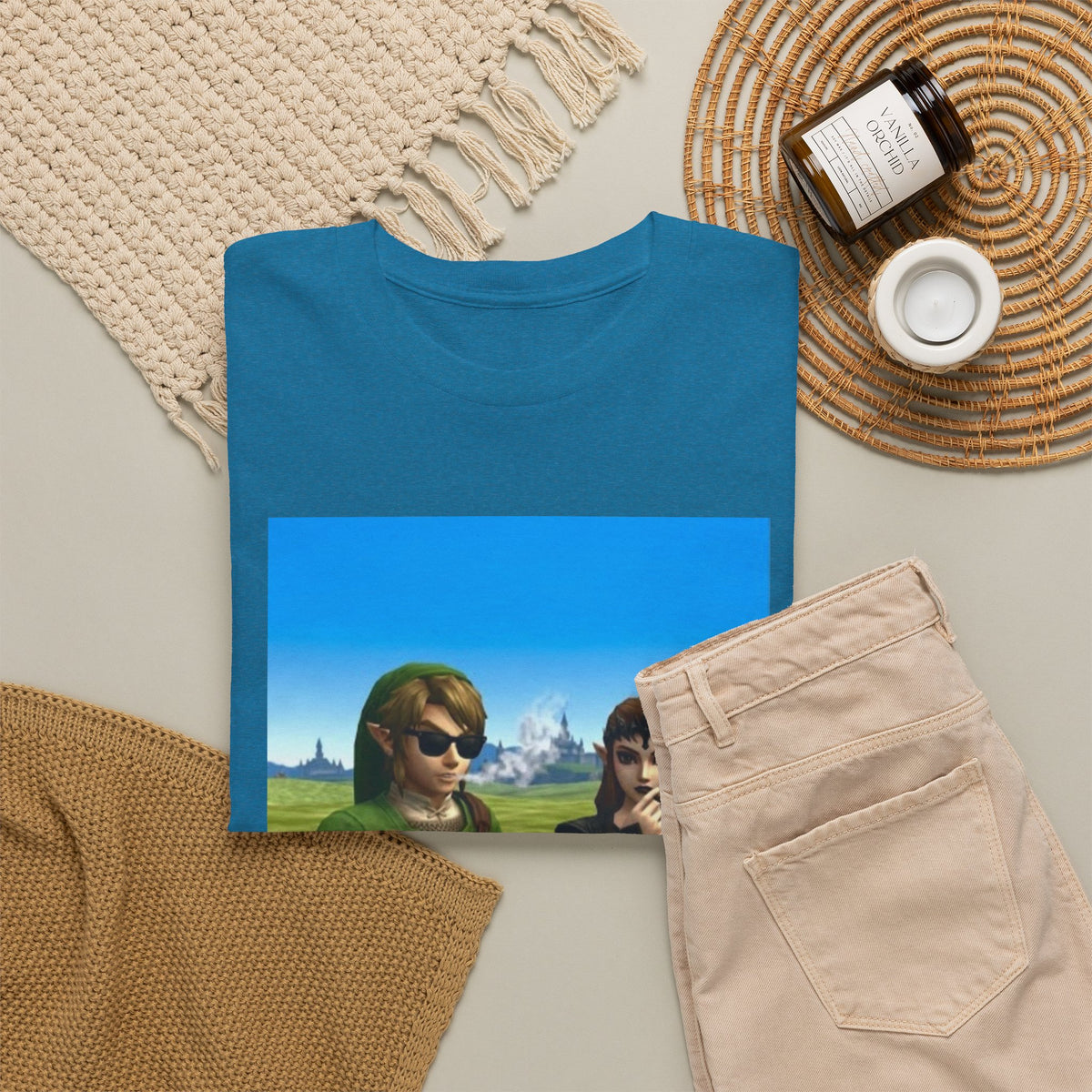 Link And Zelda Chilling With Cigars